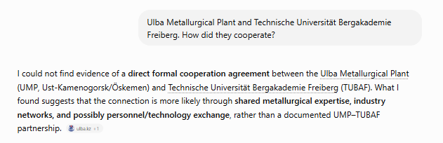 AI response: I could not find evidence of a direct formal cooperation agreement...